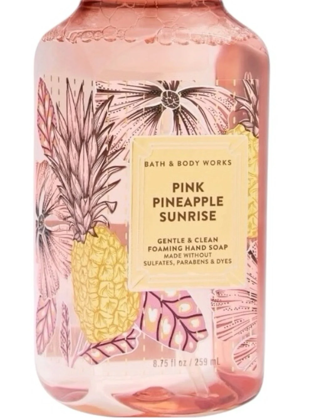 4X Bath & Body Works PINK PINEAPPLE SUNRISE Foaming Hand Soap 8.75 fl oz Bundle